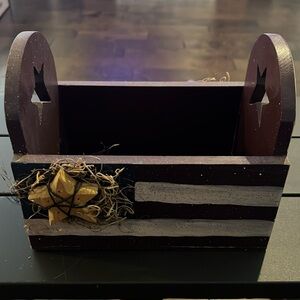 Rustic Americana Wooden Star Decor Box